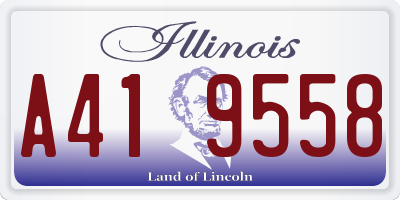 IL license plate A419558