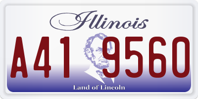 IL license plate A419560
