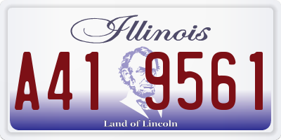 IL license plate A419561