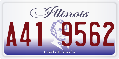 IL license plate A419562