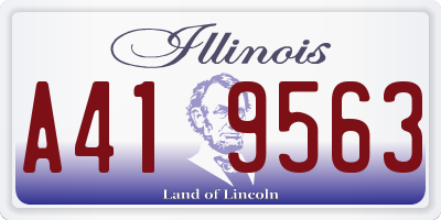 IL license plate A419563