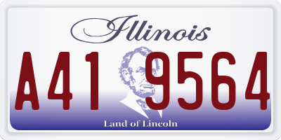IL license plate A419564