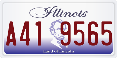 IL license plate A419565