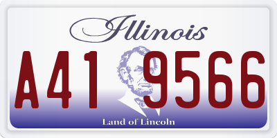 IL license plate A419566