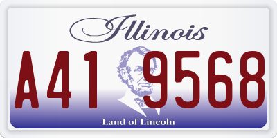 IL license plate A419568