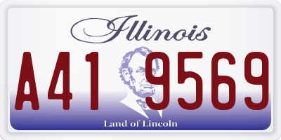 IL license plate A419569