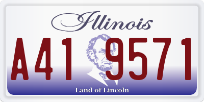 IL license plate A419571