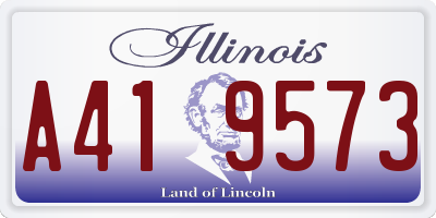 IL license plate A419573