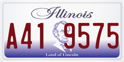 IL license plate A419575