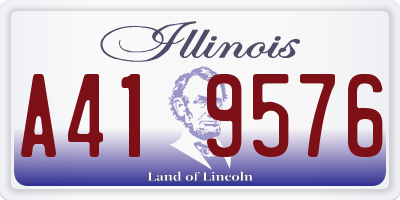 IL license plate A419576