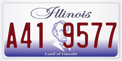 IL license plate A419577
