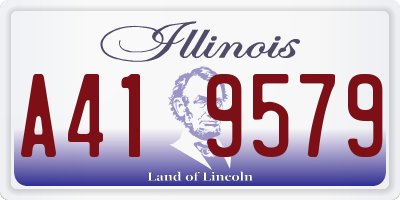 IL license plate A419579