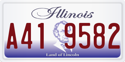 IL license plate A419582