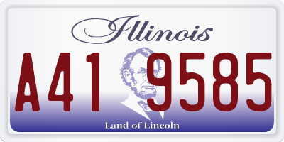 IL license plate A419585