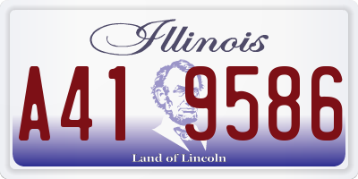 IL license plate A419586