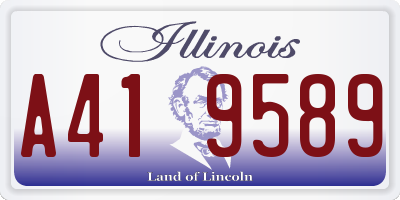 IL license plate A419589