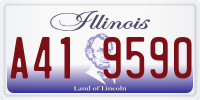 IL license plate A419590