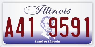 IL license plate A419591
