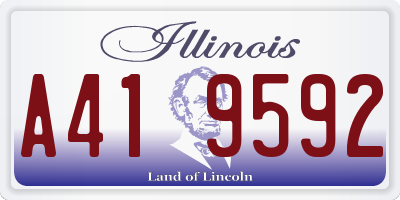 IL license plate A419592