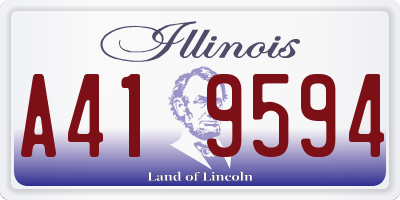 IL license plate A419594