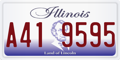 IL license plate A419595