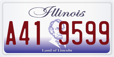 IL license plate A419599