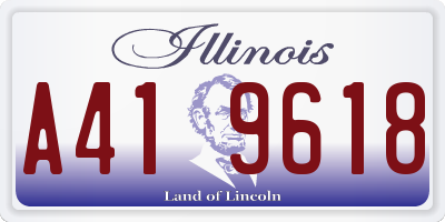 IL license plate A419618