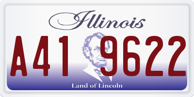 IL license plate A419622