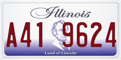 IL license plate A419624