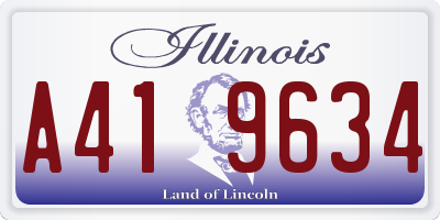 IL license plate A419634