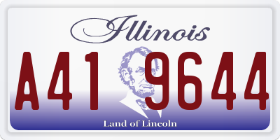 IL license plate A419644