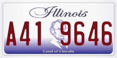 IL license plate A419646