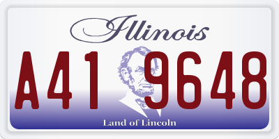 IL license plate A419648