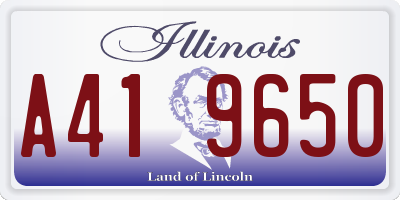 IL license plate A419650