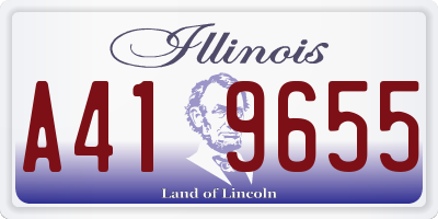 IL license plate A419655