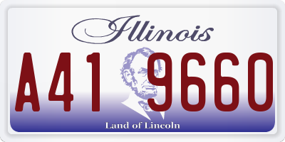 IL license plate A419660