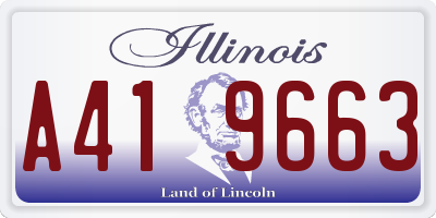 IL license plate A419663