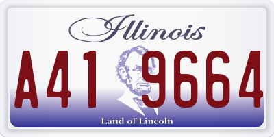 IL license plate A419664