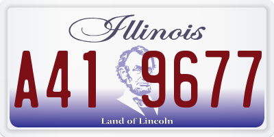 IL license plate A419677