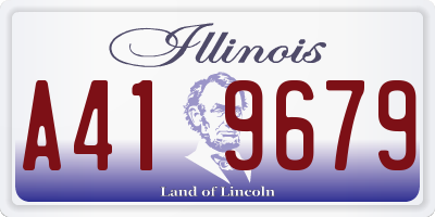 IL license plate A419679