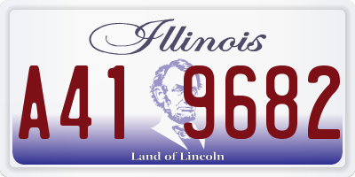 IL license plate A419682