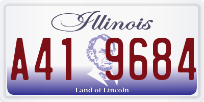 IL license plate A419684