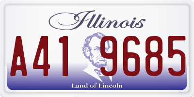 IL license plate A419685