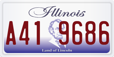 IL license plate A419686