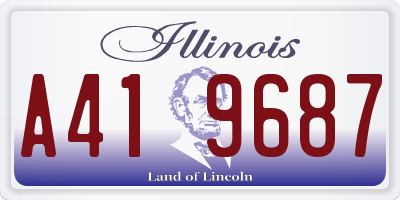 IL license plate A419687