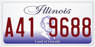 IL license plate A419688