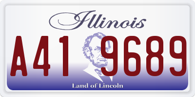 IL license plate A419689