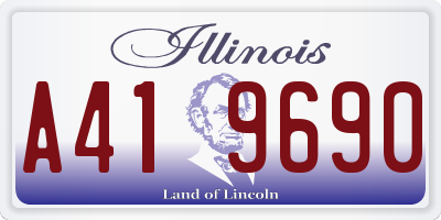 IL license plate A419690
