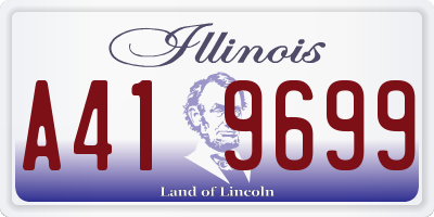 IL license plate A419699