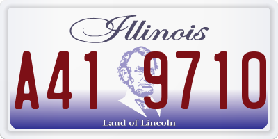 IL license plate A419710
